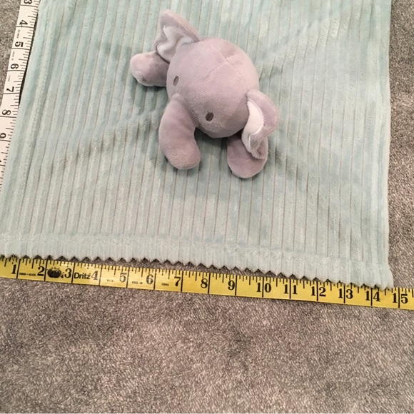 Luxe + Willow Gray Elephant Blue Security Blanket Lovey Unisex Sensory Toy - Picture 4 of 8